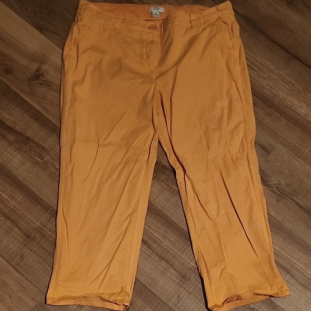 Bright Orange Cropped Pants